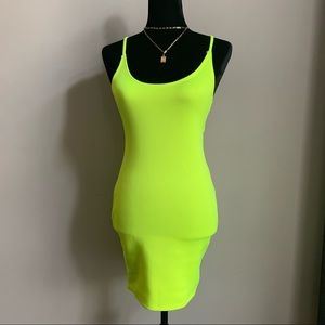 Neon Yellow Bodycon Dress